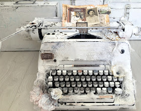 Altered Typewriter by Solange Marques featuring Once Upon a Lifetime BoBunny collection and BoBunny Mixed media products