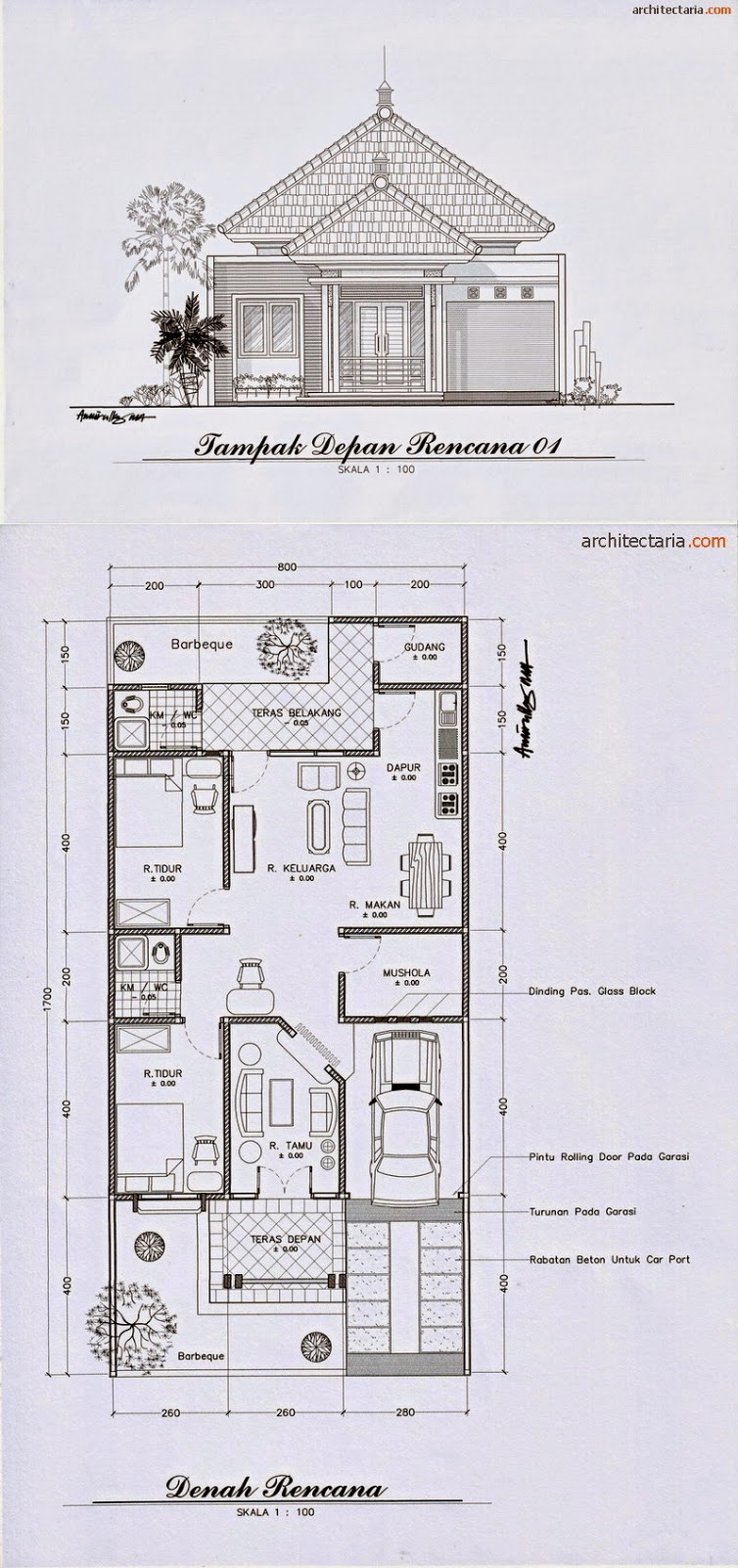 NEW DESAIN  RUMAH  MINIMALIS  1 LANTAI UKURAN  6X15 