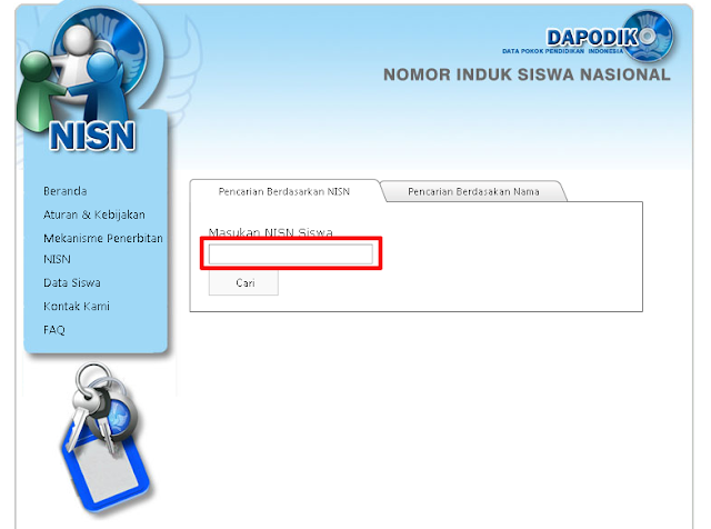 cara mencasri nisn siswa berdasarkan nisn