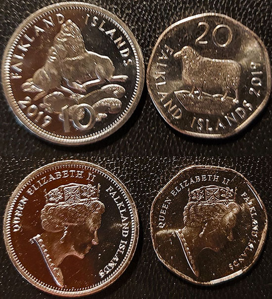 Falkland Islands 10 & 20 pence 2019 - New types