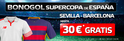 suertia bonogol 30 euros Supercopa de España Sevilla vs Barcelona 14 agosto