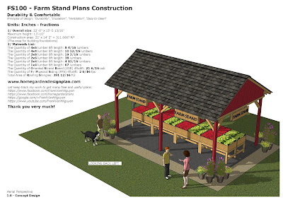 home garden plans  FS100 Farm  Stand  Plans  Construction 