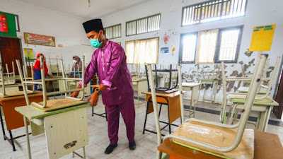 Senin Pembelajaran Tatap Muka Mulai Dilakukan, Sejumlah Sekolah Di Pekanbaru Mulai Siap-siap