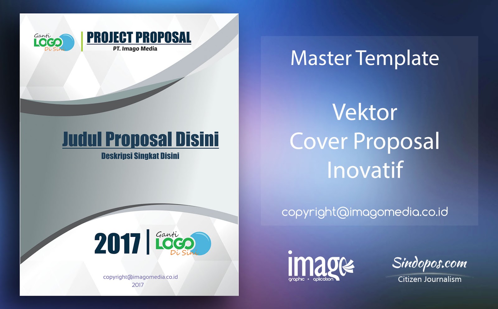 Download Template Desain Cover Proposal Keren  Imago Media