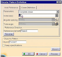 The dialog box catia cad