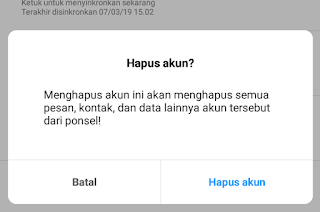 hapus akun email