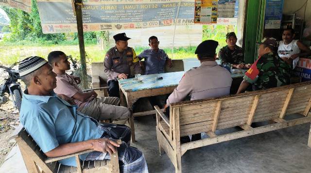 Sinergitas Bhabinkamtibmas Polsek Banda Alam Polres Aceh Timur dan Babinsa