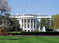 Foto del pórtico sur de la fachada de la Casa Blanca