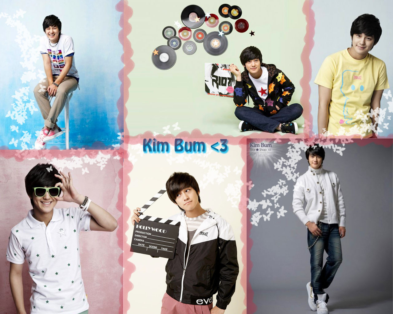 1280 × 1024 - Kim Bum Collage Wallpaper - Korean Artist Wallpapers