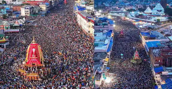 പുരി ജഗന്നാഥ ക്ഷേത്രത്തിൽ രഥയാത്രാ ഉത്സവത്തിനിടെ അപകടം :  500-ലധികം പേർക്ക് പരുക്ക് 