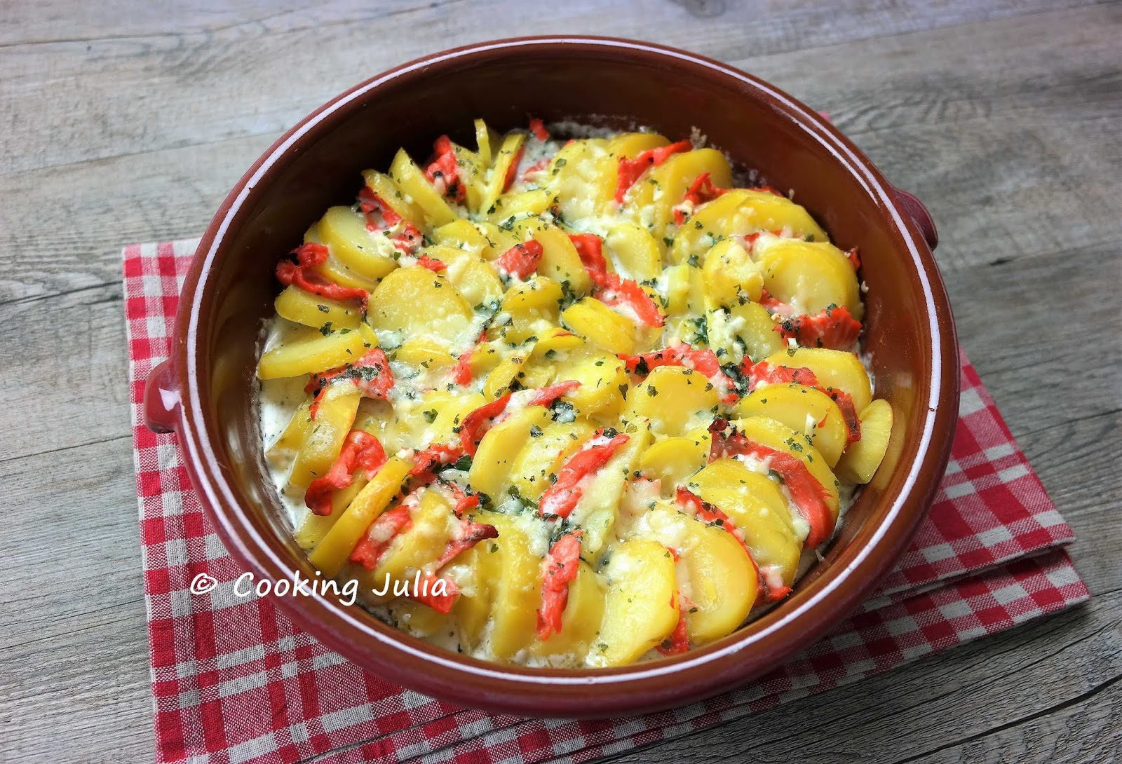 Cooking Julia Gratin De Pommes De Terre Au Saumon Fume