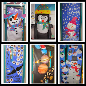 Winter Themed Door Decorations! via RainbowsWithinReach