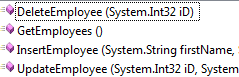 linq to sql insert update delete example