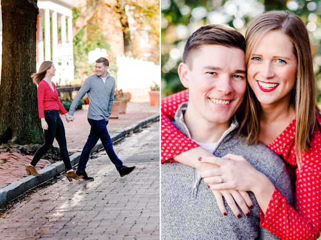 Fall Downtown Annapolis Engagement Session photographed by Heather Ran Photography