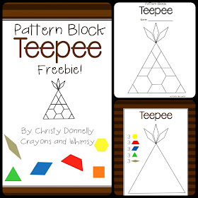 Pattern Block Teepee Freebie Crayons And Whimsy