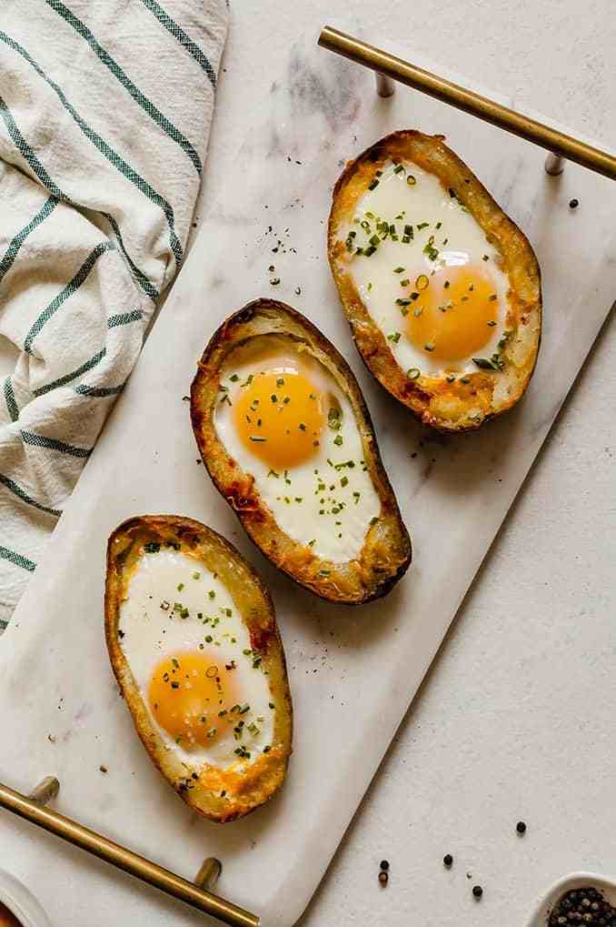 Potato egg boats recipe