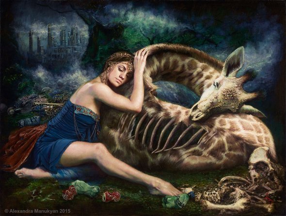 Alexandra Manukyan pinturas foto-realistas sensual fetiche