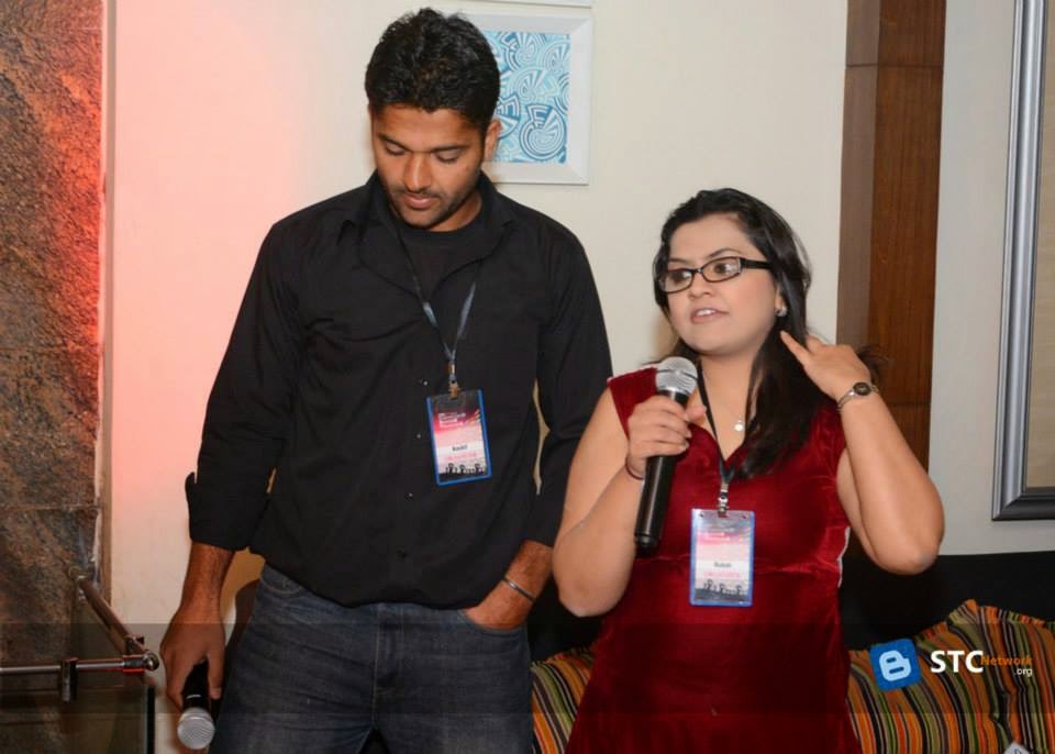 Hosts - Kashif Majeed (left) and Saeeda Rhubab (right)