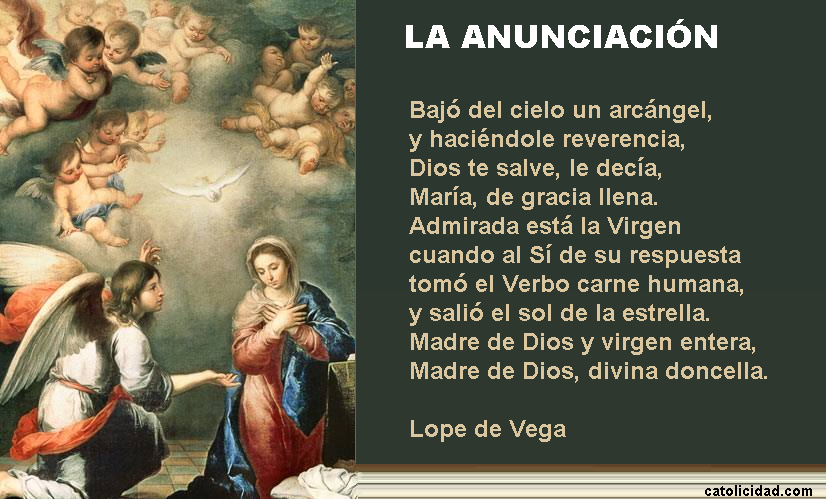 Catolicidad Anunciacion A Maria Y Encarnacion Del Verbo Por San