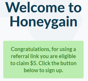 Honeygain sign up bonus 5$ (5000 credits)