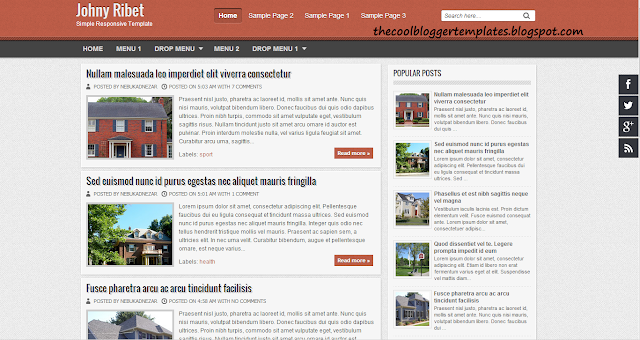 Johny Ribet Blogger Template