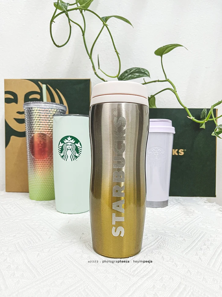 Starbucks Gold Pink Glittering Tumbler