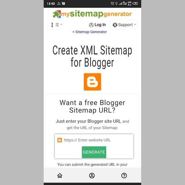 Sitemap generator for blogger
