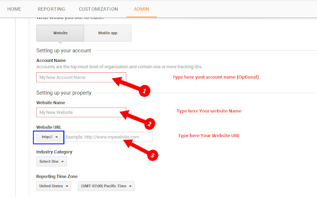 create google analytics account