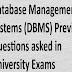 B.Tech Database Management Systems (DBMS) Previous year Questions