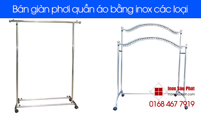 Tiệm bán giàn phơi quần áo bằng inox đẹp TPHCM