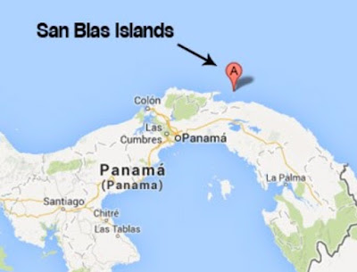 Location map to show San Blas