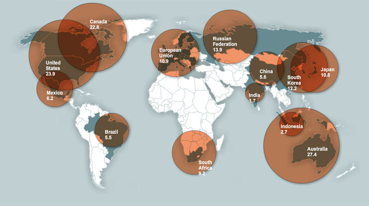 Global Carbon Footprint Map