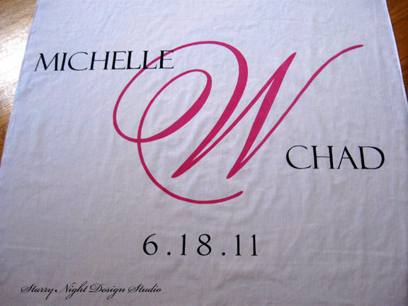 Monogram Wedding Aisle Runner Gorgeous monogram aisle runner in fuchsia and