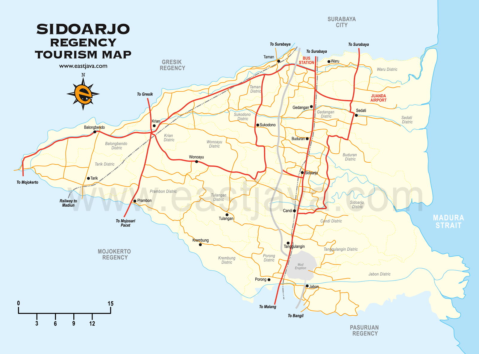  Sidoarjo  Map Peta Kabupaten Sidoarjo  
