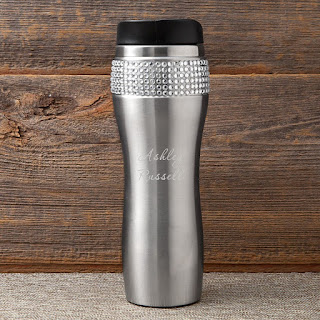 Personalized Insulated Bling Travel Tumbler with Lid