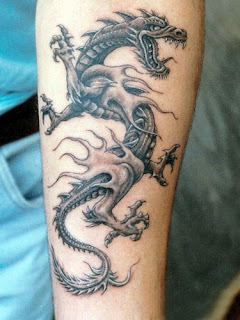 celebrity japanese with Dragon Tattoo Design