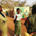 Here's  The Beautiful Corper Spotted Rocking Long NYSC Skirt In Sokoto Camp