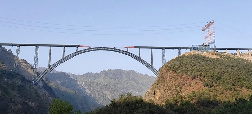 chenab bridge latest photo