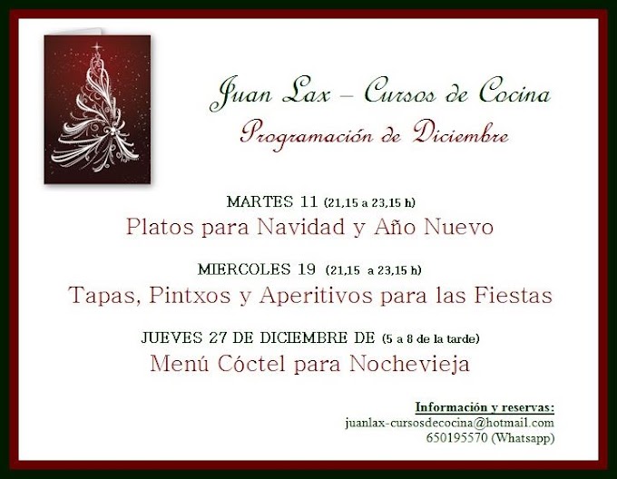 Cursos de cocina con Juan Lax...