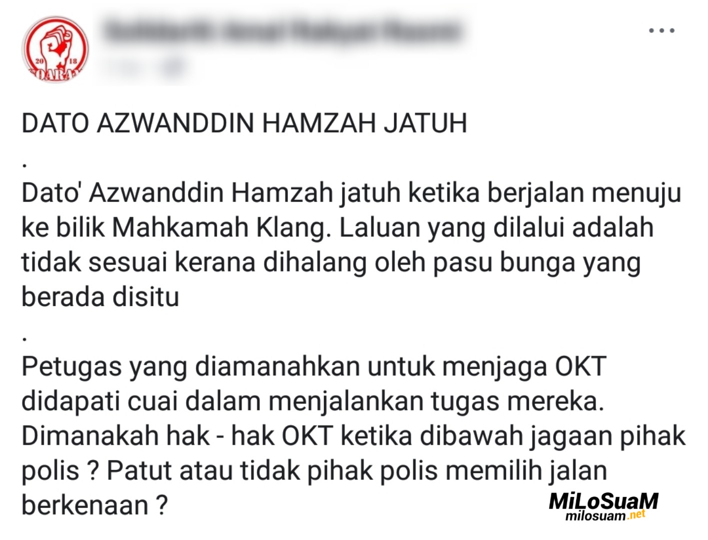 Azwanddin jatuh