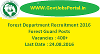 Forest Department Recruitment 2016 