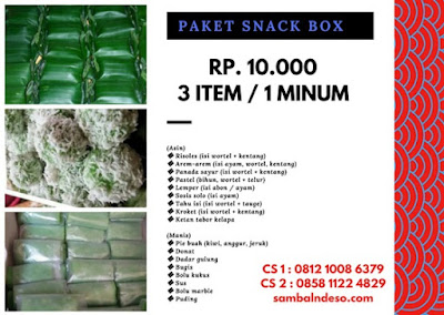 Order kue makanan kotak isi 3 isi 4 di Pondok Aren