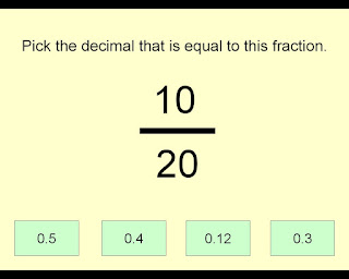 Convert 10/20 to a decimal © Katrena