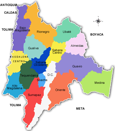 Mapa De Zipaquira Con Sus Rios