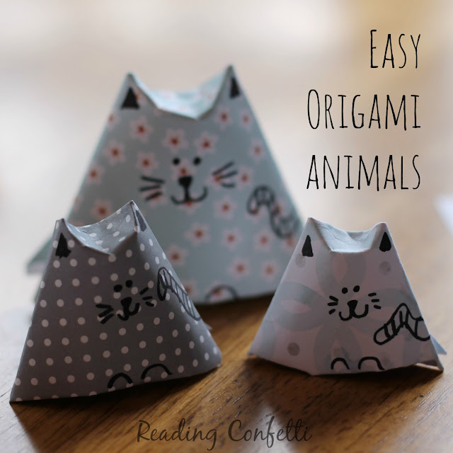 These origami animals are so easy that kids can make them without help.