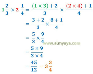  Gambar: Contoh Jawaban Soal Pecahan Campuran  