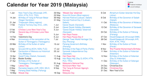 kalendar 2019 malaysia terengganu