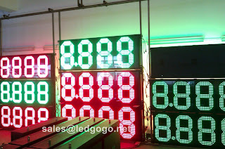 bright led gas price sign