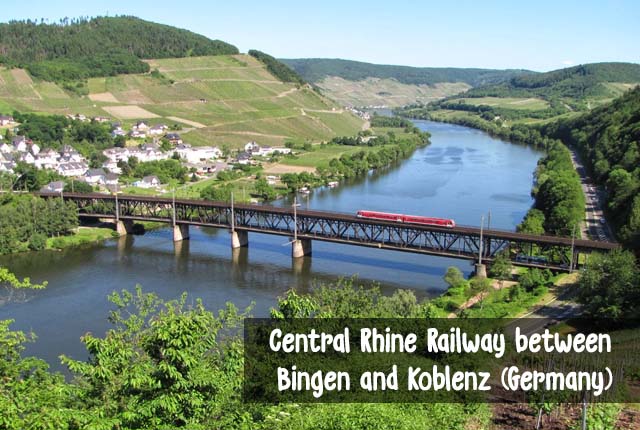 Central Rhine Railway between Bingen and Koblenz (Germany)