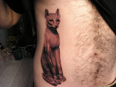 tatouage de chat égyptien